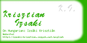 krisztian izsaki business card